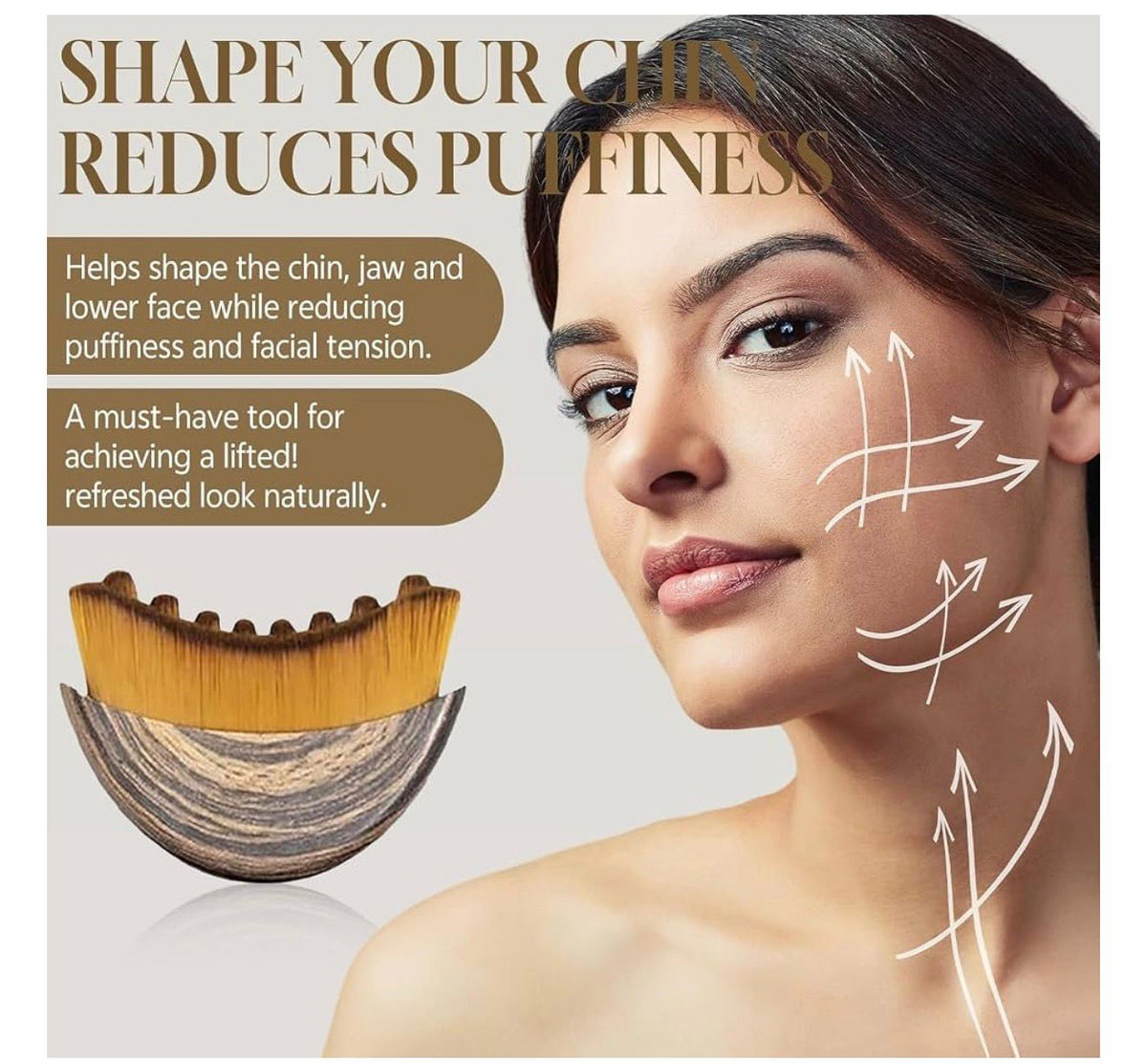 Lymphatic Drainage Brush - Contour Brush, Chin, and Jawline Sculptingl