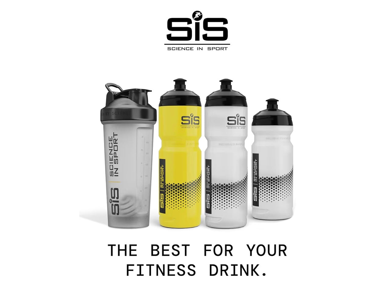 Science in Sport SIS Clear Sports Water Bottle, Plastic Water Bottle, Black Logo, Transparent Colour, 800 ml