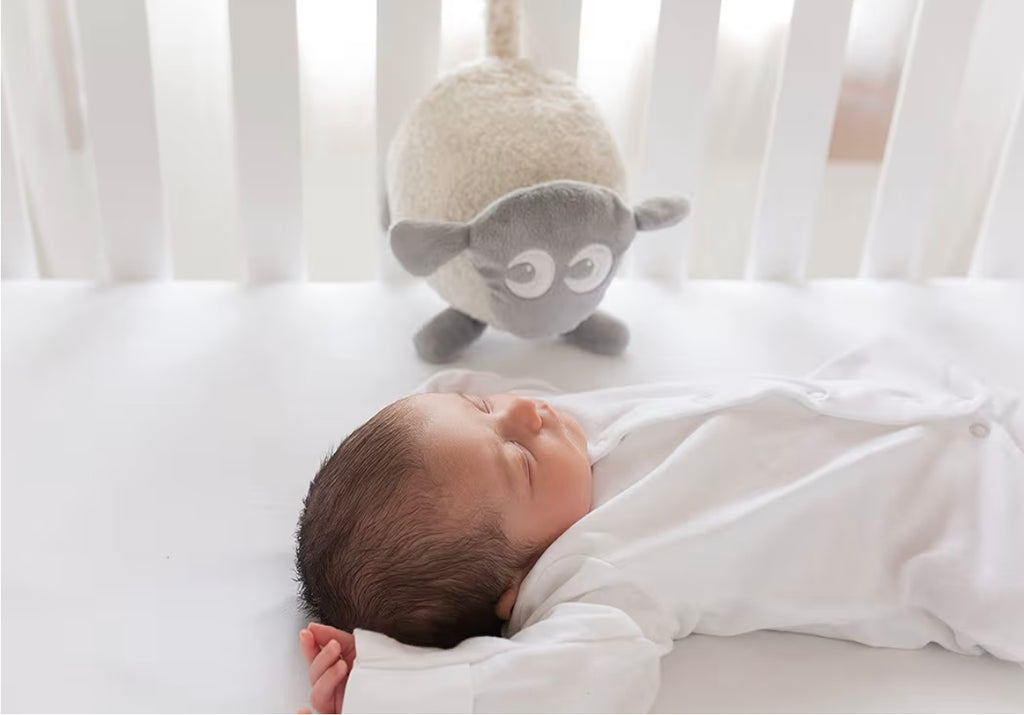 Sweet Dreamers, Ewan The Dream Sheep, Grey - Baby White/Pink Noise Machine and Sleep Aid with Night Light
