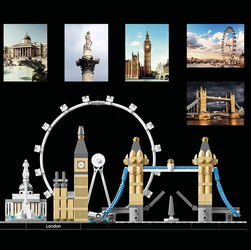 LEGO Architecture Skyline Model Building Set, Model Kit Featuring London Eye, Big Ben, Tower Bridge, Office Home Décor, Collectible Gift Idea for Men, Women and Teens 21034