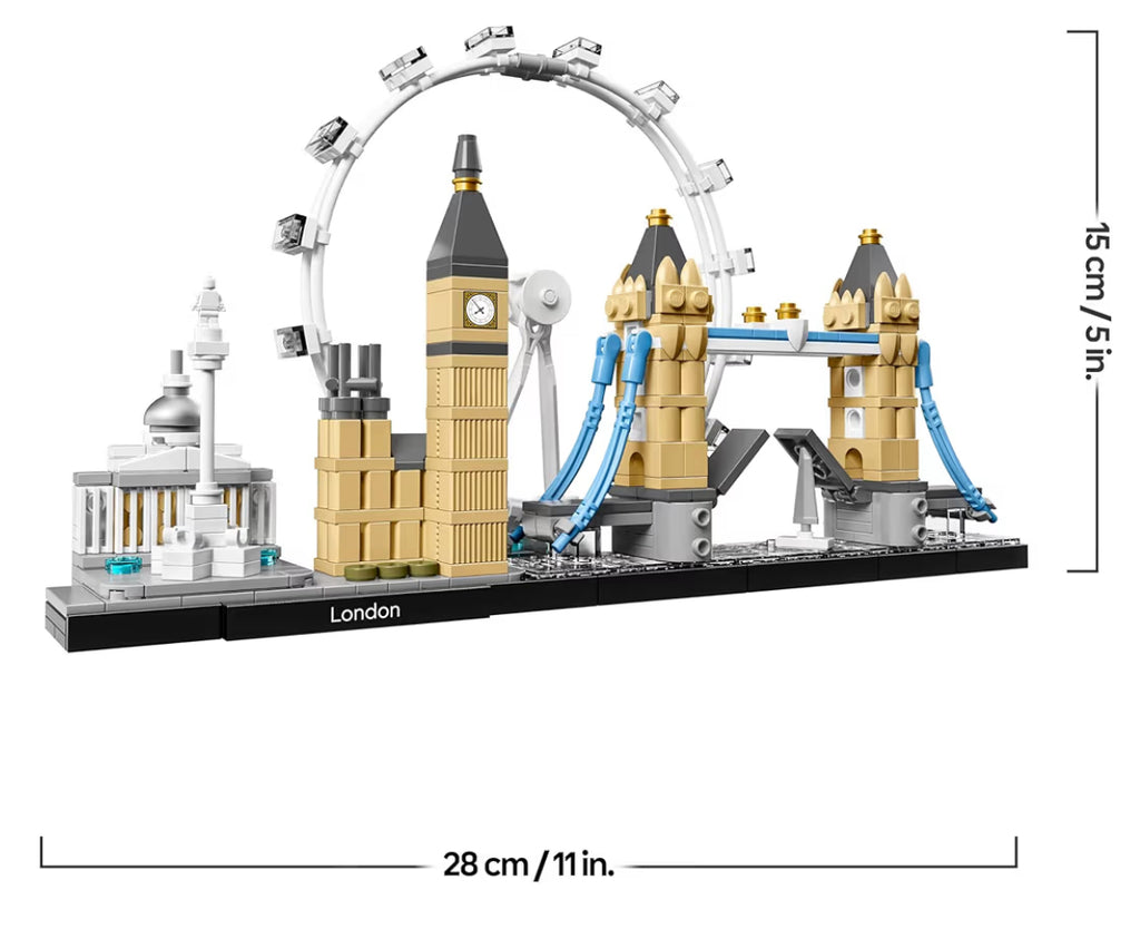 LEGO Architecture Skyline Model Building Set, Model Kit Featuring London Eye, Big Ben, Tower Bridge, Office Home Décor, Collectible Gift Idea for Men, Women and Teens 21034