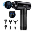 Massage Gun Deep Tissue - Portable Muscle Massage Gun, 30 Speeds with LCD Touch Screen, Electric Back Massager for Pain Relief, 6 Heads for Shoulder & Body Relaxation (Black)