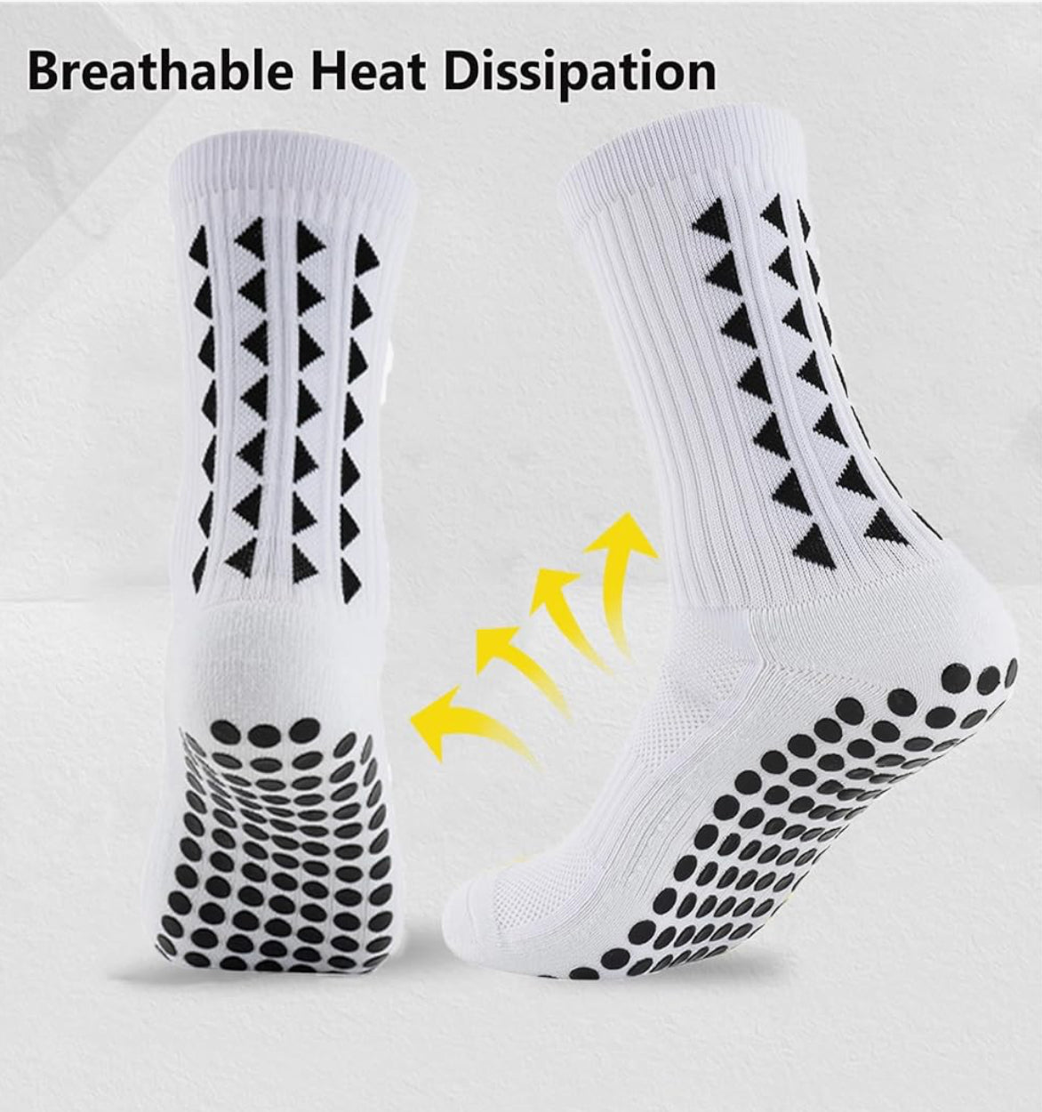 OnseToday 3 Pairs Non Slip Football Socks, Football Grip Socks for Men, Soccer Socks with Rubber Dots for Yoga Running Hiking