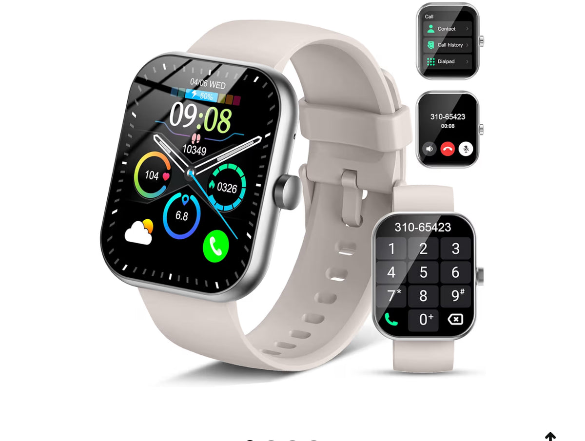 Smart Watch, Fitness Tracker 1.69" Touch Screen Fitness Watch with Heart Rate Sleep Monitor, Step Counter for Men Women Activity Trackers IP68 Waterproof Smartwatch Sports for iOS Android