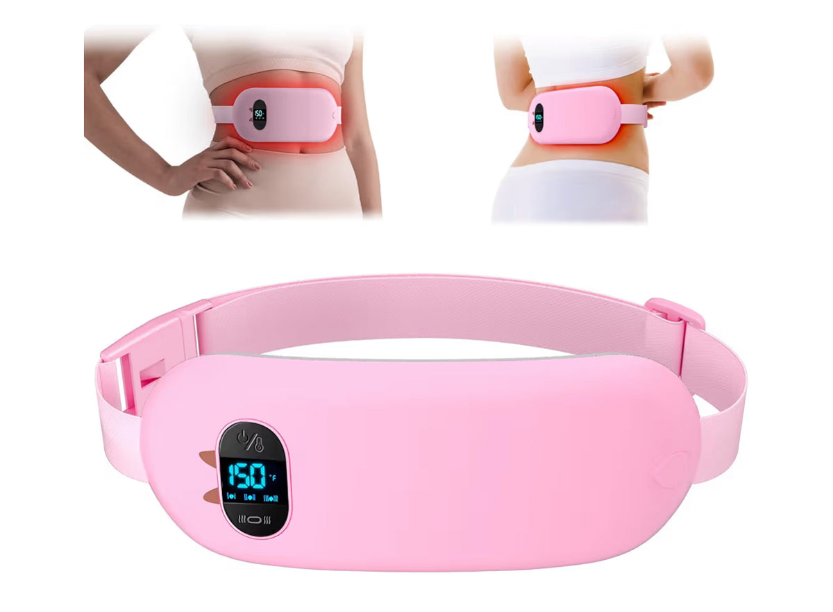 Heat Pad for Period Pain Relief, Upgraded 6 Heat Massage Modes Electric Fast Heating Pad for Lower Back Pain Cramp Heated Belt Menstrual Rechargeable USB Heating Pad Gifts for Women Girls Her