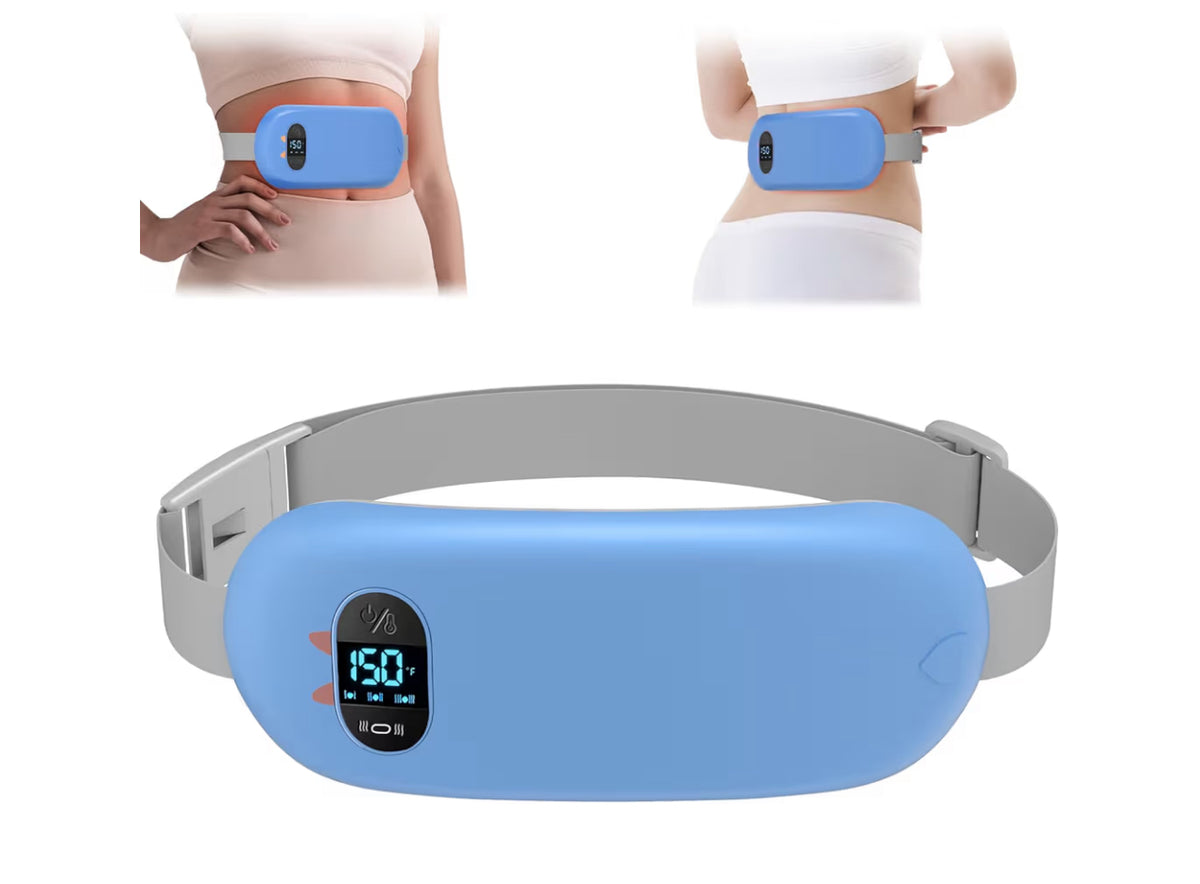 Heat Pad for Period Pain Relief, Upgraded 6 Heat Massage Modes Electric Fast Heating Pad for Lower Back Pain Cramp Heated Belt Menstrual Rechargeable USB Heating Pad Gifts for Women Girls Her