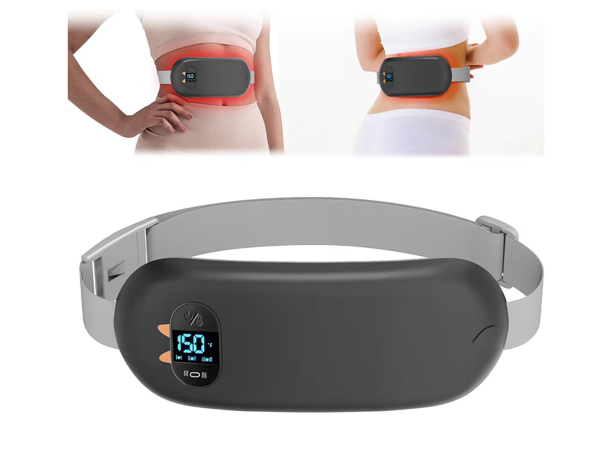 Heat Pad for Period Pain Relief, Upgraded 6 Heat Massage Modes Electric Fast Heating Pad for Lower Back Pain Cramp Heated Belt Menstrual Rechargeable USB Heating Pad Gifts for Women Girls Her
