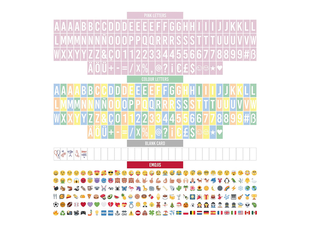 Pink Cinema Light Box with 400 Letters, Emojis & 2 Markers – BONNYCO | A4 Led Light Box for Kids, Girl Room Decor, Home | Letter Board Girls Birthday Presents, Novelty Gifts for Women at Christmas