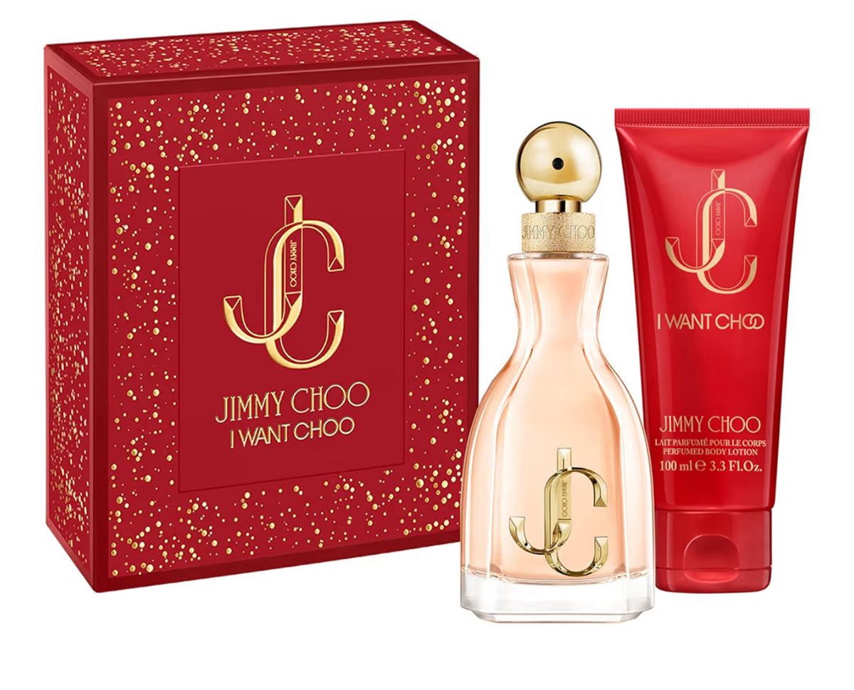 Jimmy Choo, Want Choo Gift Set: Eau de Parfum 60 ml and Body Lotion 100 ml