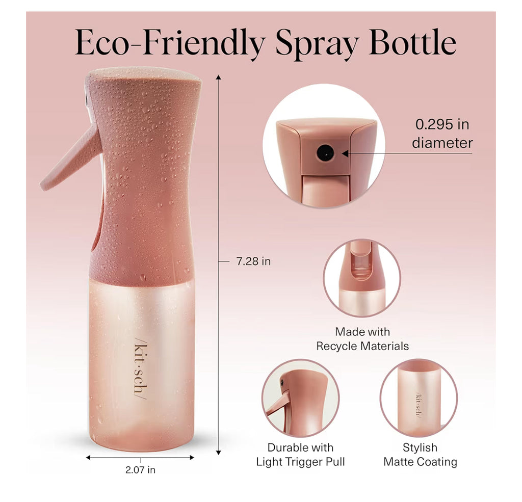 Kitsch Spray Bottle for Hair 150ml - Continuous Water Spray bottle for Hair, Cleaning, Gardening, Versatile Spray Bottles - With Ultra Fine Mist - Made from Recycled Plastic - Terracotta