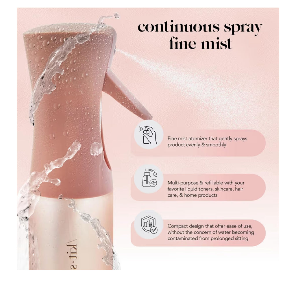 Kitsch Spray Bottle for Hair 150ml - Continuous Water Spray bottle for Hair, Cleaning, Gardening, Versatile Spray Bottles - With Ultra Fine Mist - Made from Recycled Plastic - Terracotta