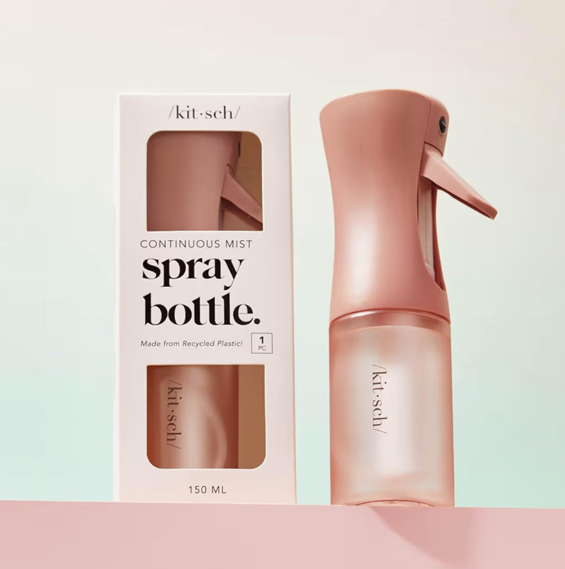 Kitsch Spray Bottle for Hair 150ml - Continuous Water Spray bottle for Hair, Cleaning, Gardening, Versatile Spray Bottles - With Ultra Fine Mist - Made from Recycled Plastic - Terracotta