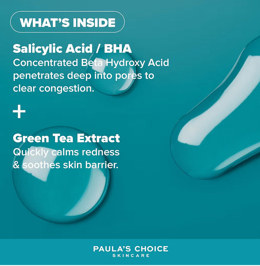 Paula's Choice SKIN PERFECTING 2% BHA Liquid Exfoliant - Face Exfoliating Peel Fights Blackheads & Enlarged Pores - for a Healthy Glow - with Salicylic Acid - Combination & Oily Skin - 30 ml