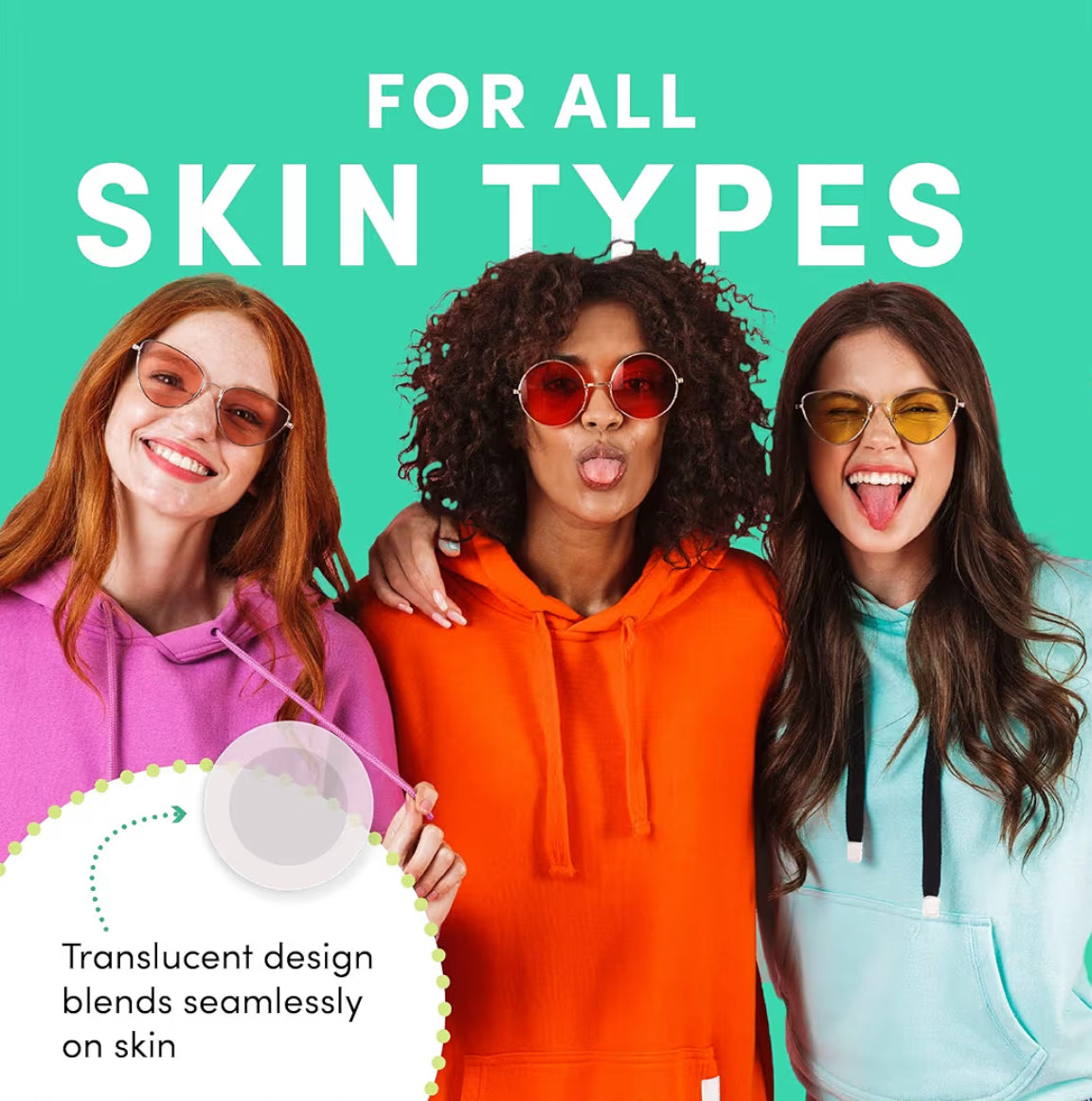 Dots for Spots Pimple Patches - Stocking Fillers - Pack of 24 Translucent Hydrocolloid Spot Treatment Stickers for Face - Fast-Acting, Vegan & Cruelty Free - Korean Skin Care