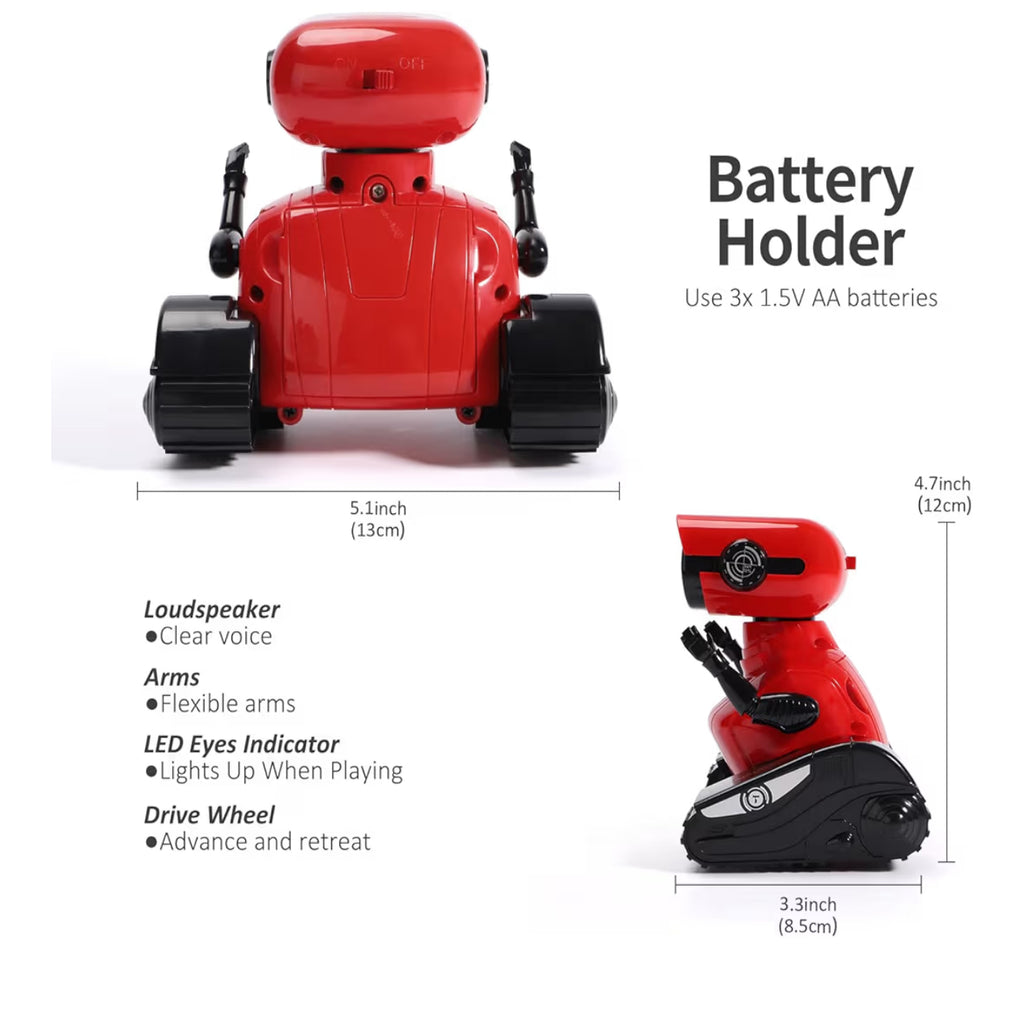 GILOBABY RC Robot Toys - Walking & Dancing Kids Robot Toys for Children Age 3-6, LED Eyes (Red)
