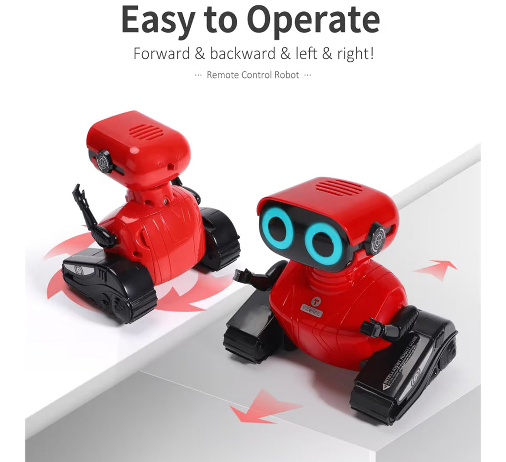 GILOBABY RC Robot Toys - Walking & Dancing Kids Robot Toys for Children Age 3-6, LED Eyes (Red)