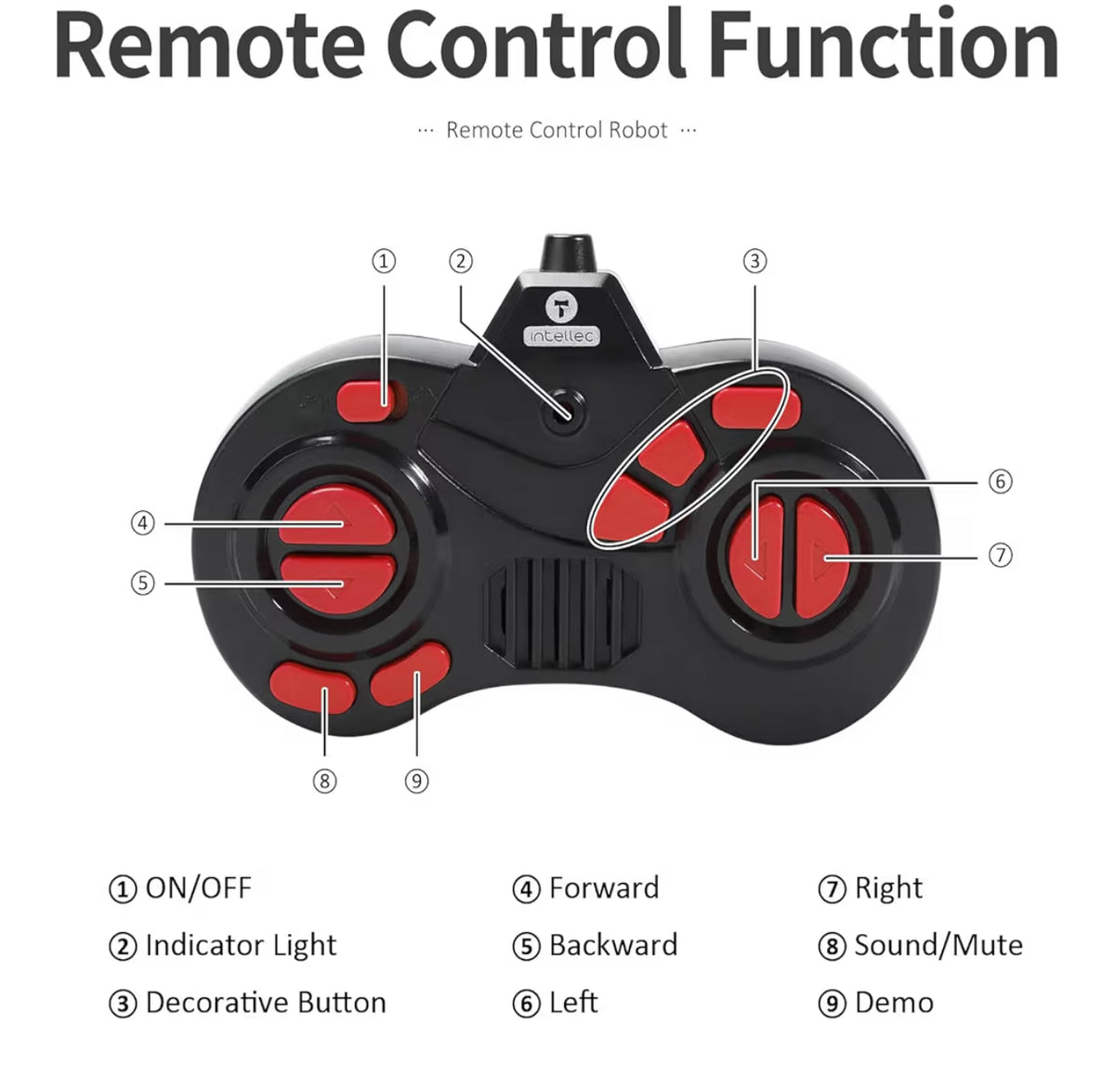 GILOBABY RC Robot Toys - Walking & Dancing Kids Robot Toys for Children Age 3-6, LED Eyes (Red)