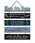 HPNIUB Bible Verse Wood Sign, Sunflower Christian Wall Art, Farmhouse Bible Plaque(1.5"x12"), Inspiring Home Office Decor... (Blue)