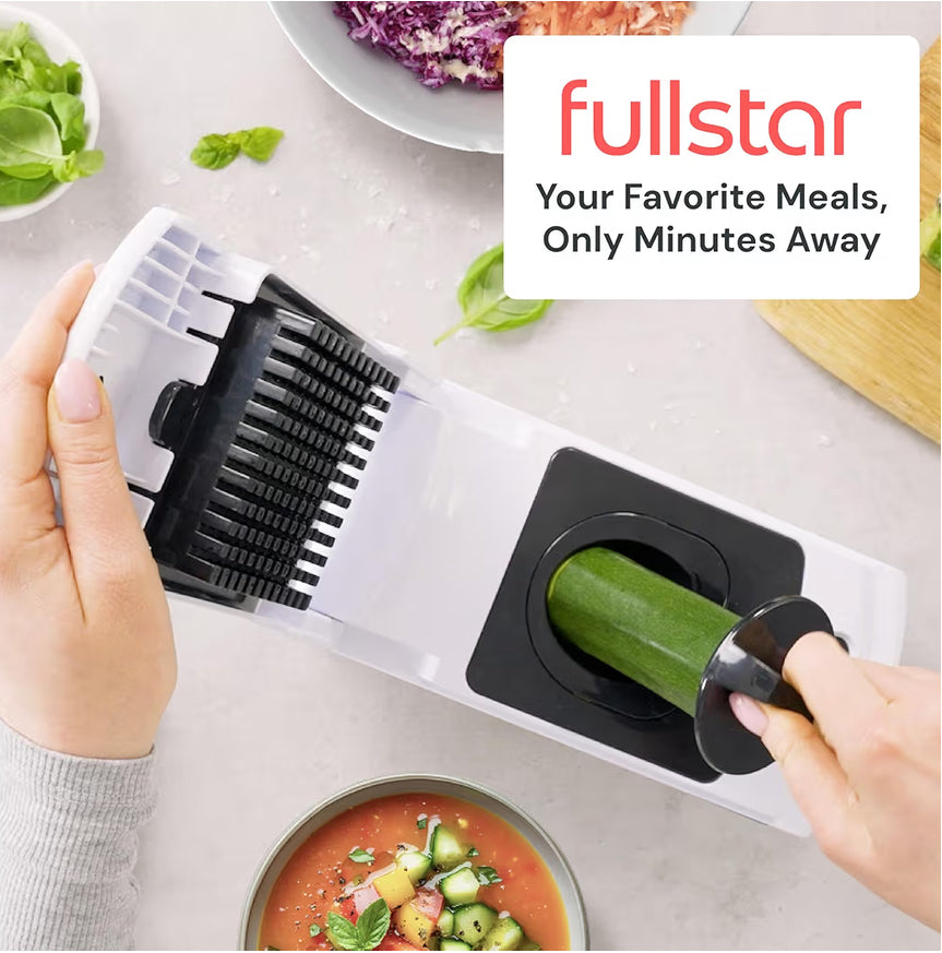 Vegetable Chopper Vegetable Cutter - Veggie Onion Salad Food Chopper Manual - Potato Chipper - Veg Chopper and Dicer - Kitchen Tools & Gadgets (4-in-1 White)