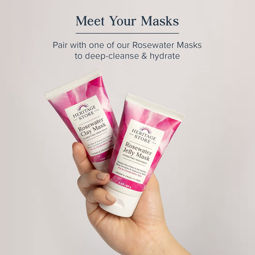 HERITAGE STORE Rose Petals Rosewater | Alcohol Free, 100% Pure Vegan | Benefits Sensitive Skin, Hair & More | Facial Toner & Moisturizer | 8 oz