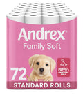 Andrex Family Soft Toilet Tissue 72 Rolls (Previously Andrex Gentle Clean) Gentle on your Family’s skin– Bulk Pack of 72 Toilet Rolls, FSC Certified