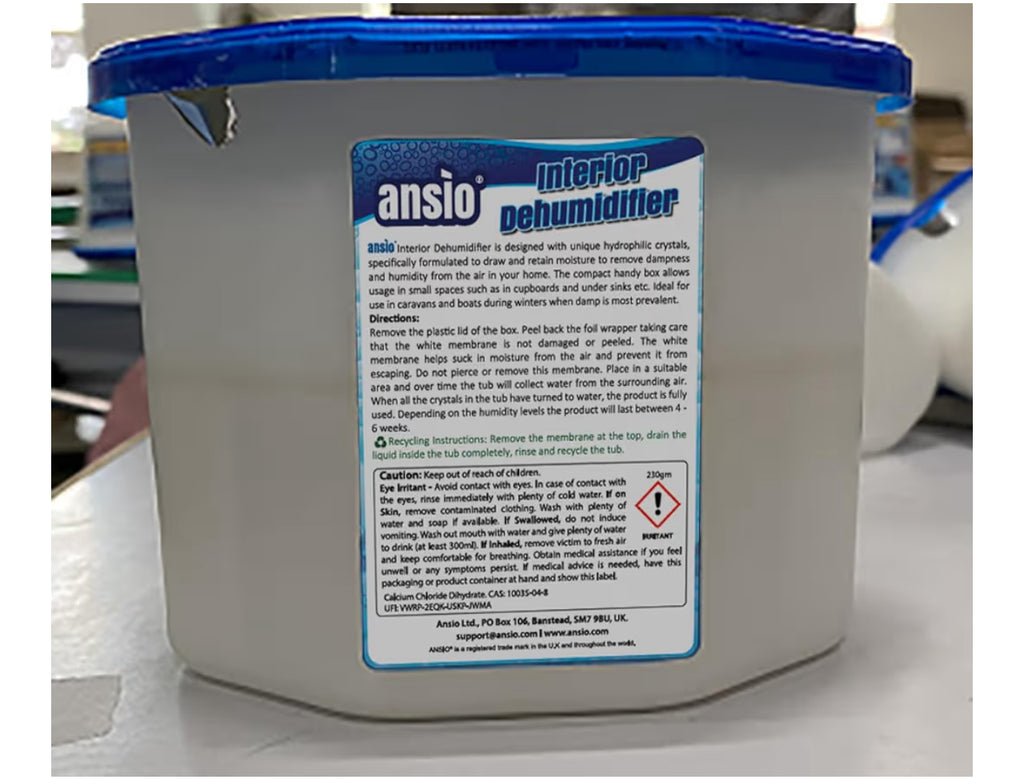 ANSIO Dehumidifier 500ml Pack of 10 Condensation Remover Moisture Absorber Dehumidifiers for Damp, Mould, Moisture in Home, Kitchen, Wardrobe, Bedroom