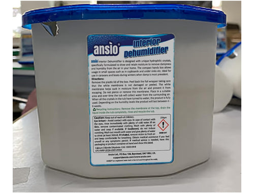 ANSIO Dehumidifier 500ml Pack of 10 Condensation Remover Moisture Absorber Dehumidifiers for Damp, Mould, Moisture in Home, Kitchen, Wardrobe, Bedroom