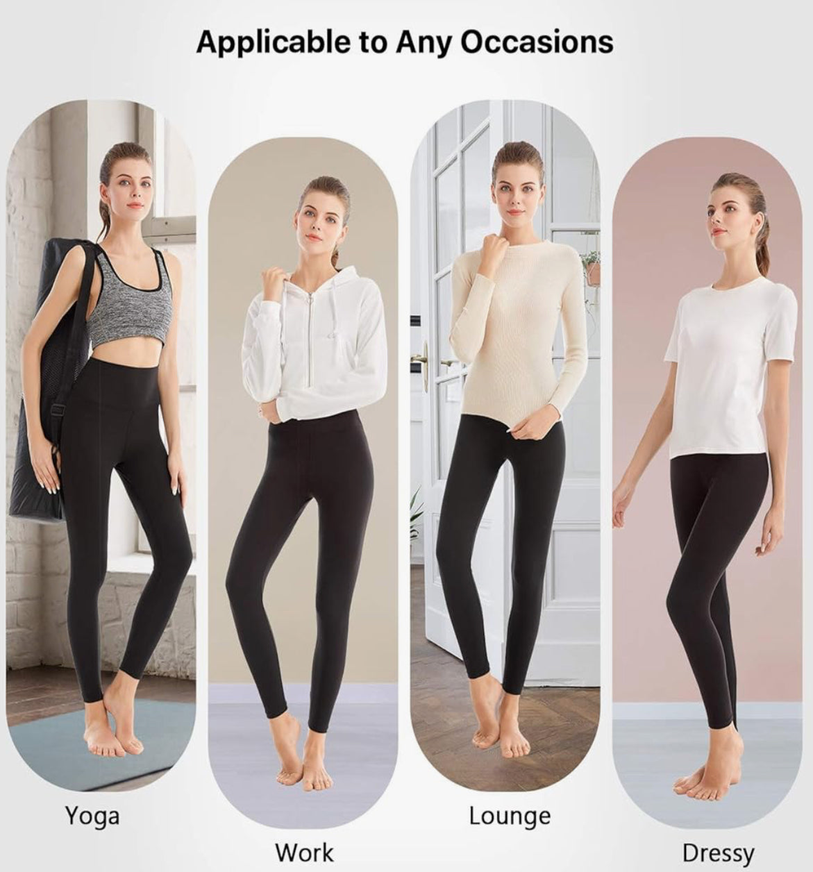 SINOPHANT High Waisted Leggings for Women, Buttery Soft Elastic Opaque Tummy Control Leggings,Plus Size Workout Gym Yoga Stretchy Pants