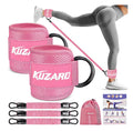 KUZARO Resistance Bands Set with Ankle Straps, Legs and Glutes Workout Equipment, Ankle Weights Bands for Women, Booty Exercise Equipment for Kickbacks and Hip Training, Home Gym Fitness Equipment