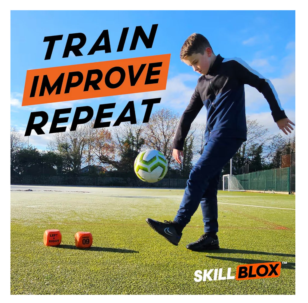 SKILL BLOX Football Keepy Up Training Dice (2 pcs) | Football Gifts for Boys & Girls 9-12 | Training Equipment, Teenage Boy Gifts for 8 9 10 11 12 Year Old | Games for Boys (KEEPY UP DICE)