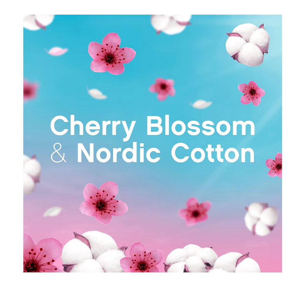 Fairy Outdoorable Fabric Conditioner Cherry Blossom and Nordic Cotton 424 Washes 8x53 For Sensitive Skin, Dermatologically Tested, Ultra Concentrated Formula