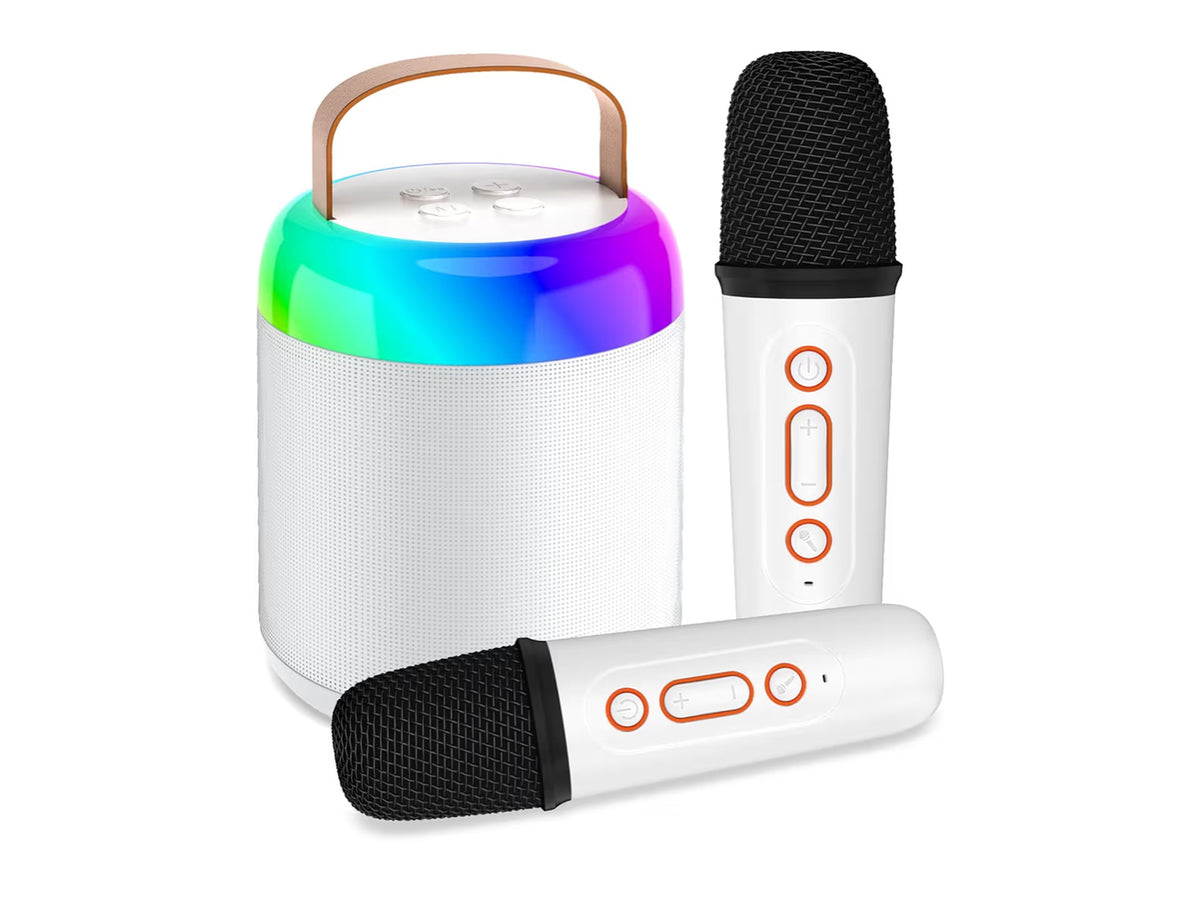 Onihan Karaoke Machine for Kids with 2 Microphones, Portable Kids Karaoke Machines for Girls with LED Party Lights,Girls Toys Birthday Gifts for Kids Age 14-18 (Purple 2 Mic
